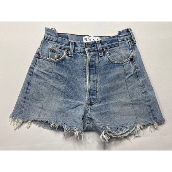EB Denim Pants - EB Denim Women's Reconstructed Vintage Levi's Denim Shorts - Size 24